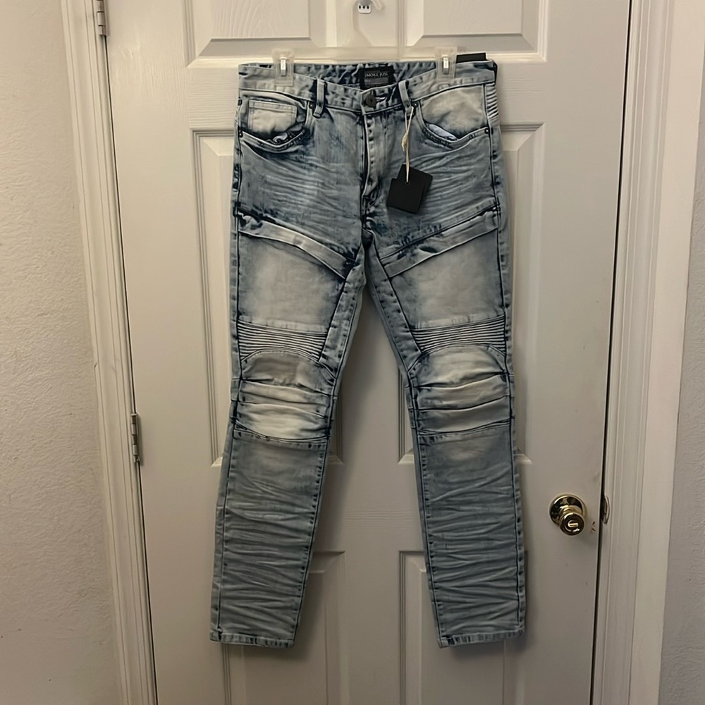 Smoke Rise bleached blue jeans